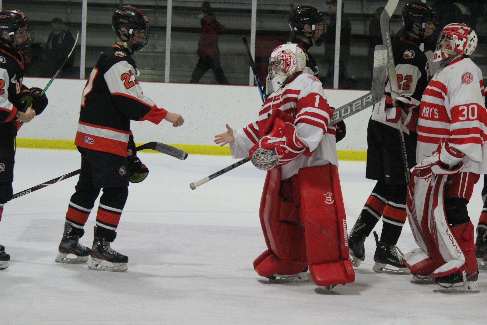 Orchard Lake St. Mary’s goalkeeper Kely Kane turned back all the Brother Rice shots he faced Jan. 11, as the Eaglets shut out the Warriors for the first time in 12 seasons.